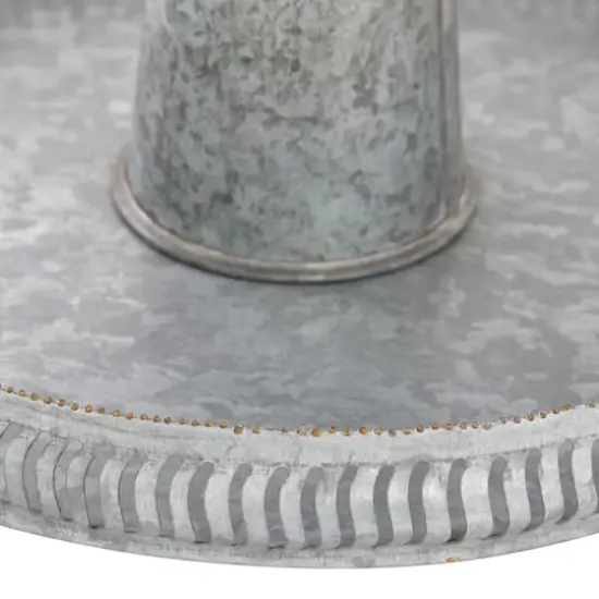 Silver Iron Farmhouse 2 Tier Tray Stand {4}