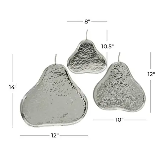 Silver Stainless Steel Contemporary Decorative Tray Set {6}