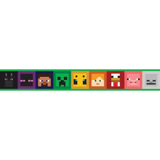 RoomMates Minecraft Iconic Faces Peel & Stick Wallpaper Border {1}
