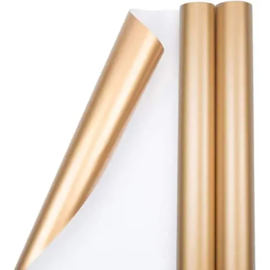 JAM Paper Metallic Gold Gift Wrap, 2ct. {1}