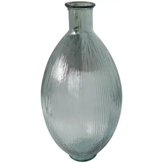 23" Clear Ribbed Spanish Bottle Vase {1}