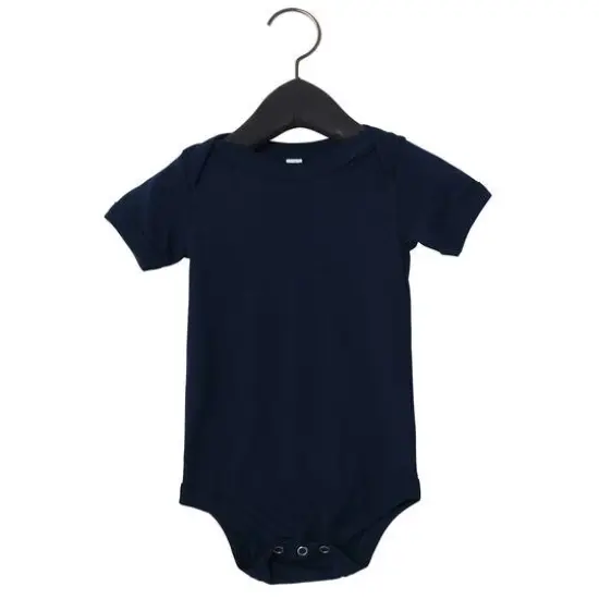 BELLA+CANVAS&reg; Baby Jersey Short Sleeve One-Piece Navy {1}