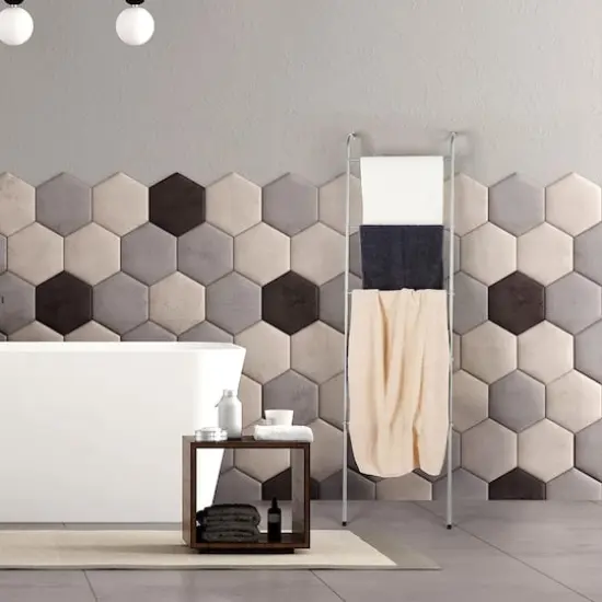 NEX&trade; 5ft. 5-Tier Silver Wall-Mounted Metal Towel Ladder {5}