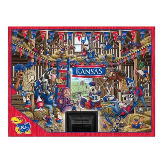 College Barnyard Fans 500 Piece Puzzle Kansas Jayhawks {5}