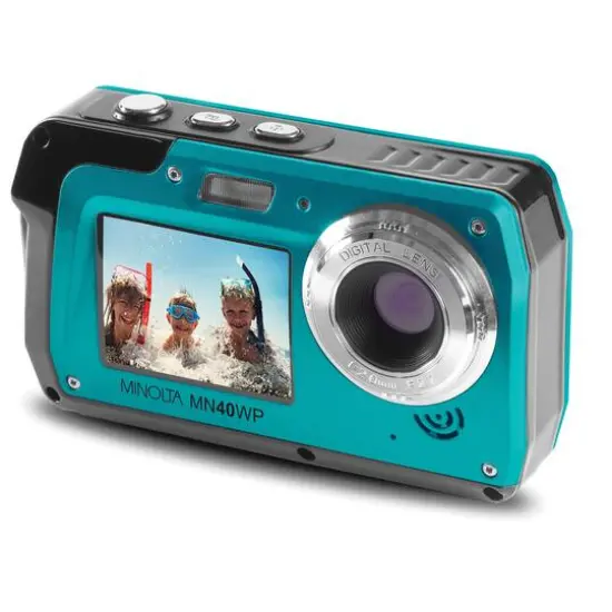 Minolta 48.0 Megapixel Waterproof Digital Camera Blue {5}