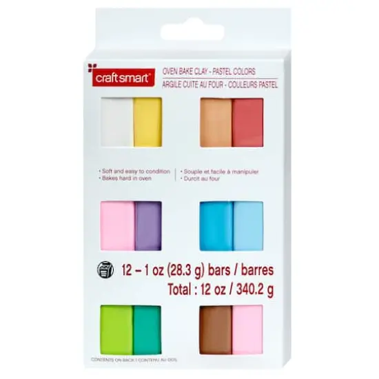 12oz. Pastel Colors Oven-Bake Clay by Craft Smart&reg; {4}