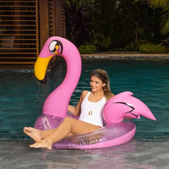 PoolCandy Glitterfied&reg; Flamingo Jumbo Pool Tube {3}