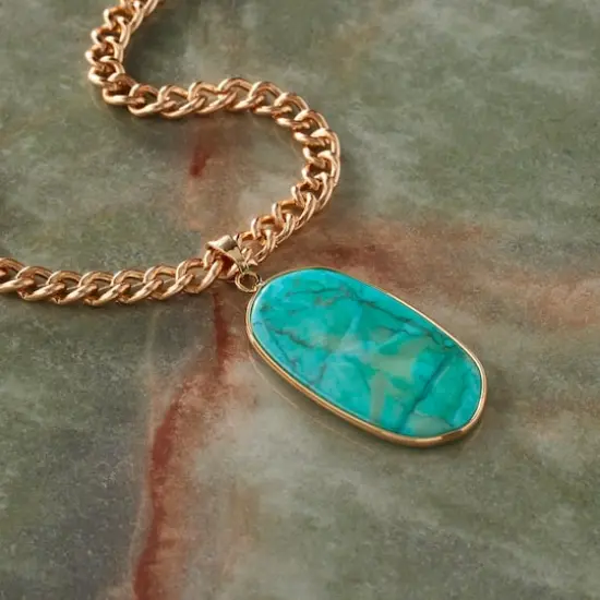 Turquoise Howlite Oval Pendant by Bead Landing&trade; {3}