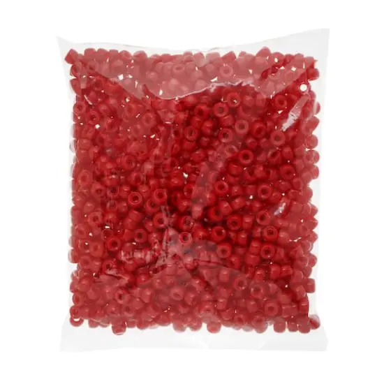 John Bead 6mm Opaque Plastic Mini Pony Beads, 1,000ct. Red {6}