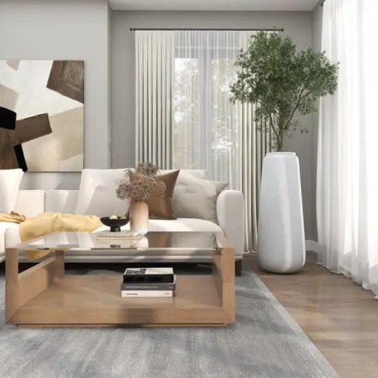 3ft. White Modern Tall Floor Vase {15}