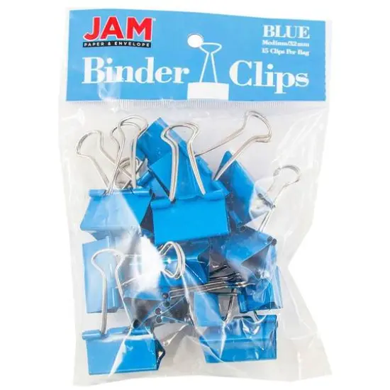 JAM Paper Office Desk Supply Clips Set Blue {4}