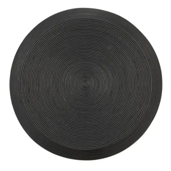 Hello Honey&reg; Small Rattan Round Accent Table Black {7}