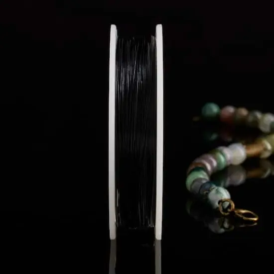 Beadalon&reg; 7 Strand Bead Stringing Wire, 60 ft. Black {3}