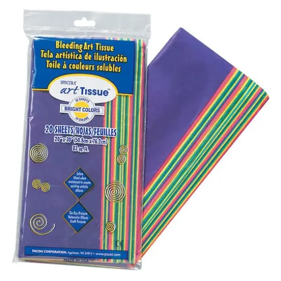 Spectra&reg; Bright Colors Deluxe Bleeding Art Tissue&trade;, 6 Packs of 20 {3}
