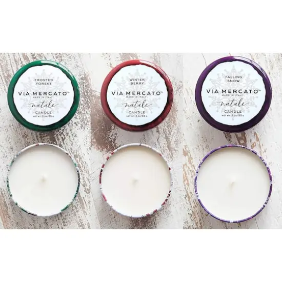 European Soaps Natale Round Jar Candle Frosted Forest {10}