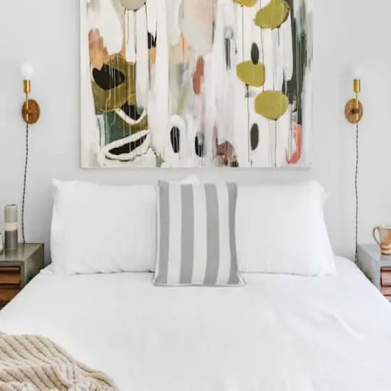 Hello Honey&reg; 20'' Square Gray Striped Cotton Pillow Cover {4}