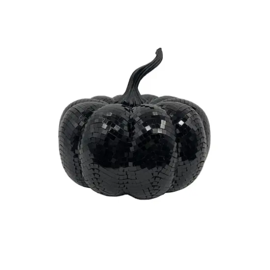 8.25" Disco Pumpkin Tabletop D&eacute;cor by Ashland&reg; Black {1}
