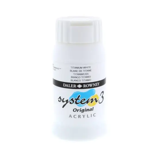 Daler-Rowney® Original System 3 Acrylic, 500mL 009 Titanium White {1}