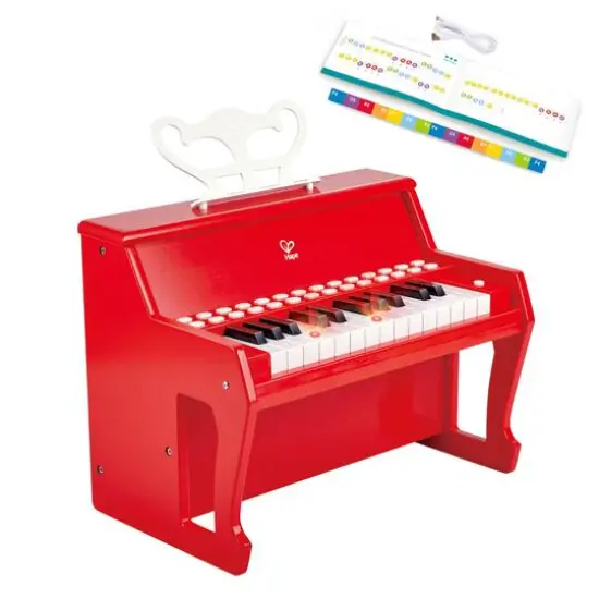 Hape Learn With Lights Red Electronic Piano {1}