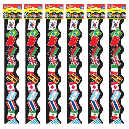Trend Enterprises&reg; Terrific Trimmers&reg; World Flags Borders, 234ft. {1}