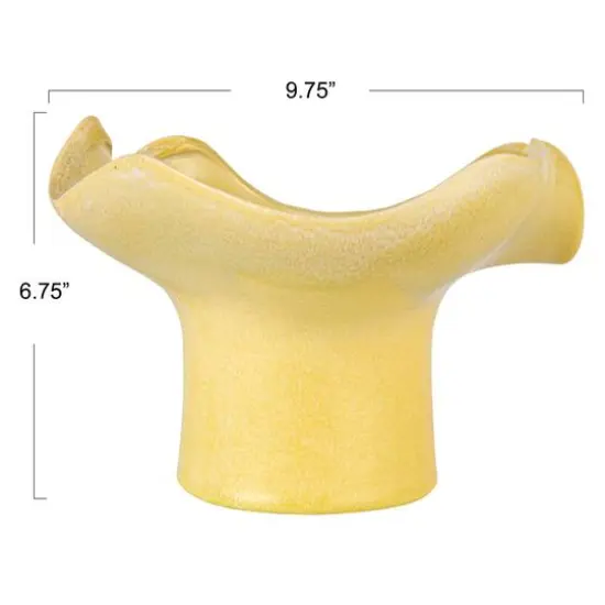 Hello Honey&reg; 6.75" Yellow Sunbeam Stoneware Planter Bowl {11}