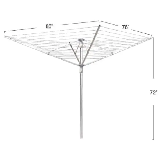 Household Essentials Umbrella Clothesline Dual Height Outdoor Dryer {4}
