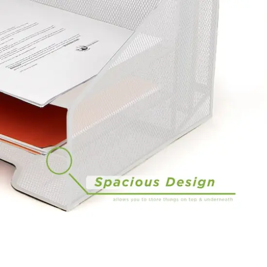 Mind Reader 5-Compartment Desk Organizer White {6}