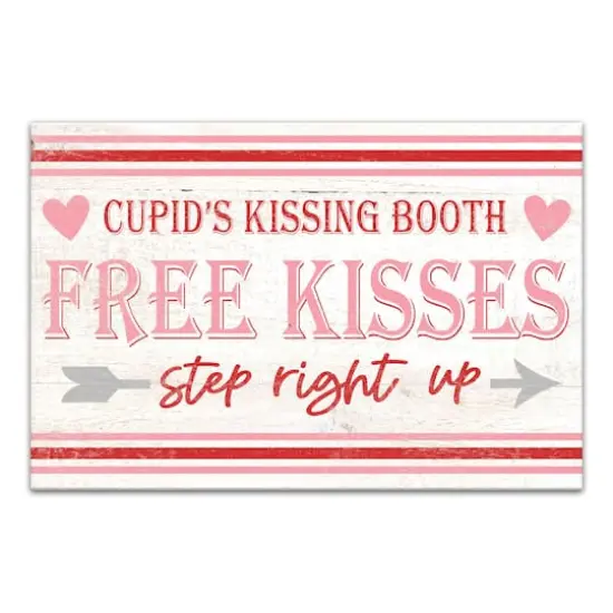 Cupid Kissing Booth Canvas Wall Art {1}