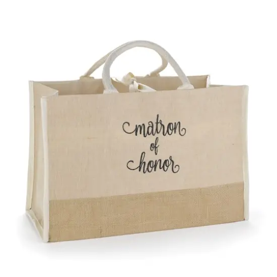 Hortense B. Hewitt Co. Matron of Honor Natural Jute Tote Bag {1}