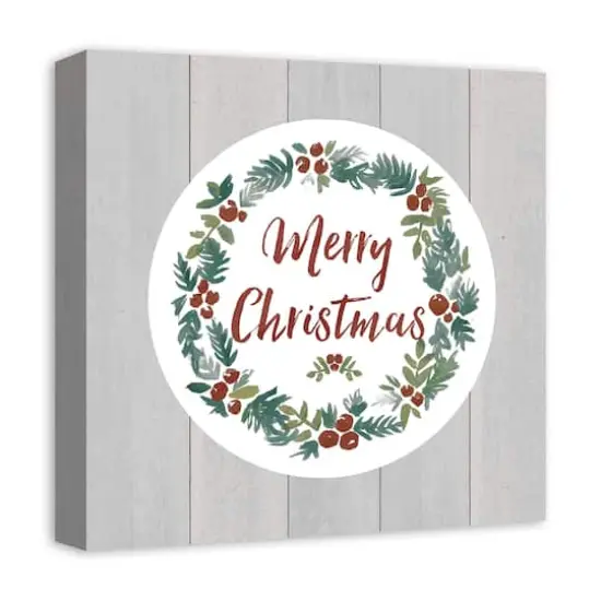 Christmas Wreath Canvas Wall Art {3}