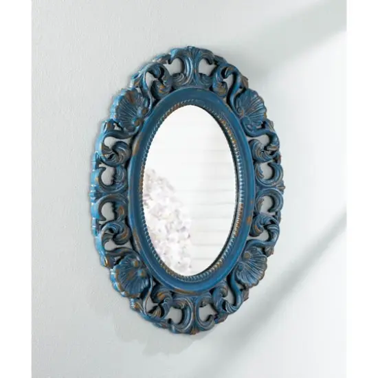 Vintage Belle Blue Mirror {3}