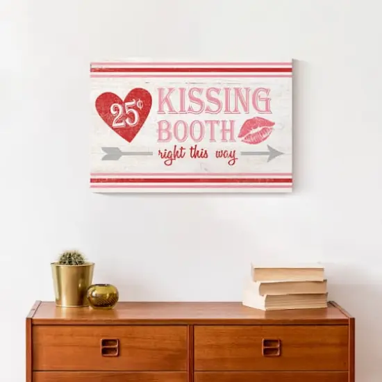 Kissing Booth 12" x 18" Canvas Wall Art {5}