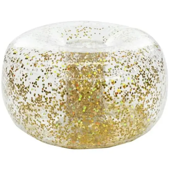 AirCandy Gold Glitter Inflatable Ottoman {1}