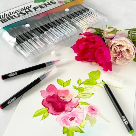 ArtSkills&reg; Watercolor Brush Pens with Water Brush {7}