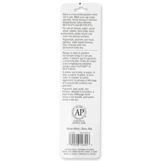 Premium Broad Tip Matte Water-Based Paint Pen by Craft Smart&reg; White {7}