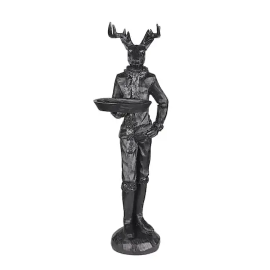 17.75" Black Deer Butler Tabletop Décor by Ashland® {1}