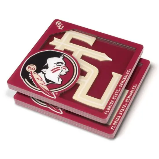 College Team 3D Logo Series Coasters, 2ct. Florida State Seminoles {1}