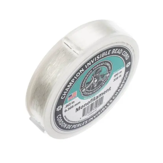 Gudebrod 0.012" x 328ft. Monofilament Champion Invisible Bead Cord {3}