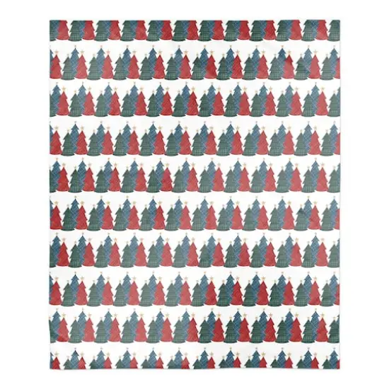 Christmas Tree Trio Sherpa Fleece Blanket {1}