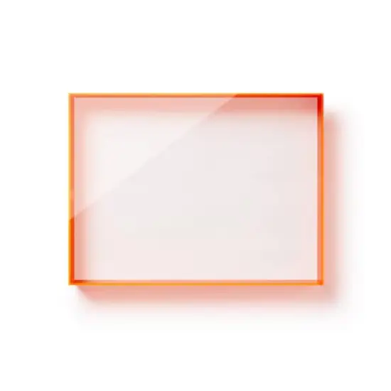 Wexel Art 18" x 24" x 3" UV Grade Acrylic Backless Shadowbox Lid Neon Orange {3}