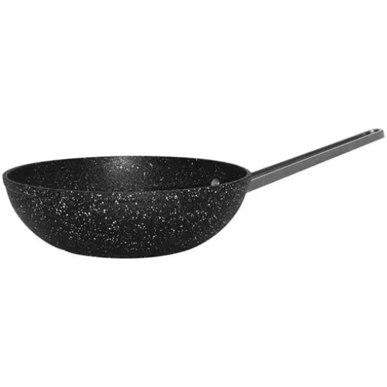 THE ROCK by Starfrit 7.08" Personal Wok Pan With Stainless Steel Wire Handle {3}