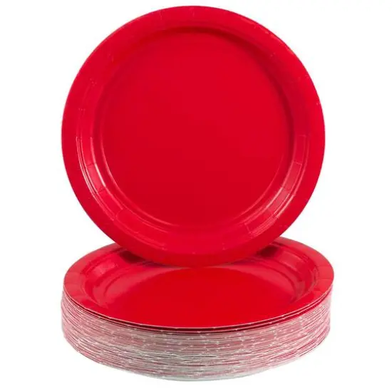 JAM Paper 7" Paper Party Plates, 50ct. Red {4}