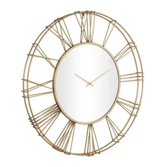 30" Glam Wall Clock Gold {8}