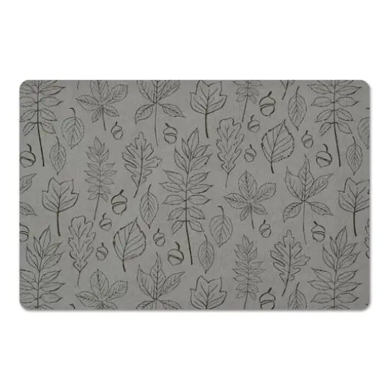 Green Leaf Pattern Floor Mat {1}