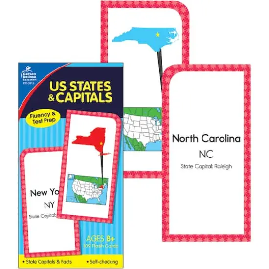 Carson Dellosa&reg; U.S. States & Capitals Flash Cards {6}
