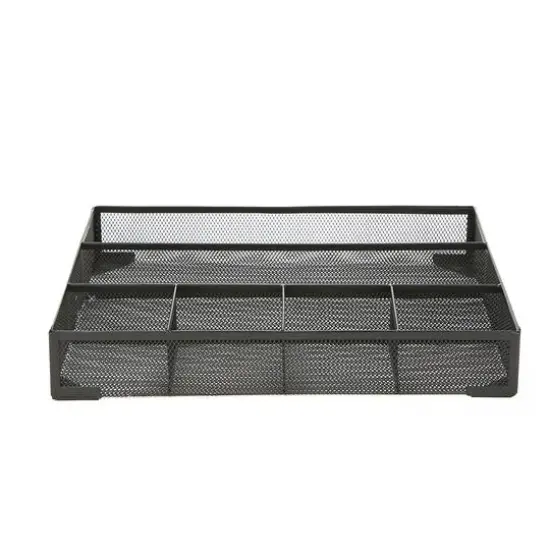 Mind Reader 11.75" Black 2-Piece Mesh Deep Drawer Organizer {6}