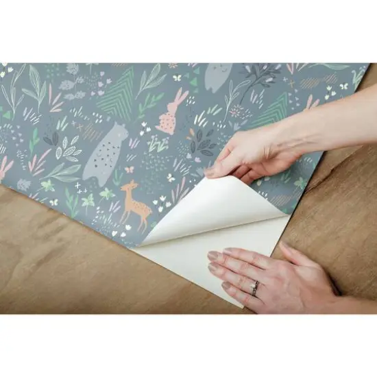 RoomMates Dark Gray Spring Forest Pals Peel & Stick Wallpaper {8}