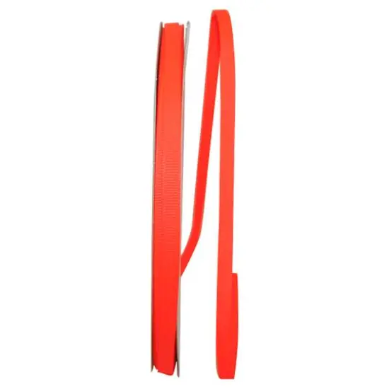 JAM Paper 1/4" Grosgrain Texture Ribbon Neon Orange {1}