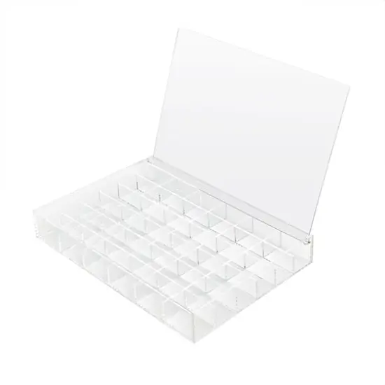 13.6" Clear 36-Compartment Divided Tray with Lid by Bead Landing&trade; {3}