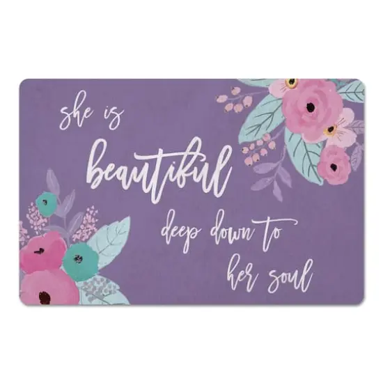 Beautiful Down To Her Soul 18" x 27" Floor Mat {1}
